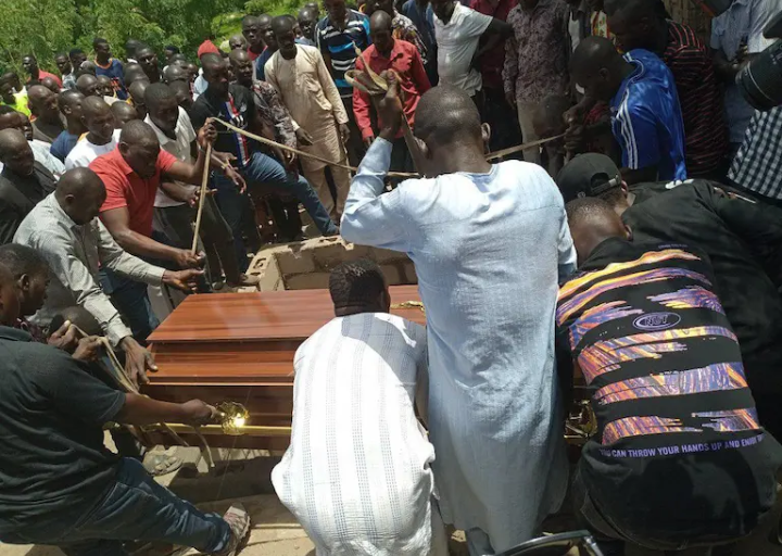 ‘Your Blood Will Bring Back Your Sister’- Wife Of Adamawa Reverend Breaks Down At Sons’ Burial